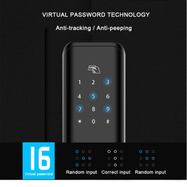 Remote Control Bluetooth Fingerprint Door Lock For Apartment Zinc Alloy Material
