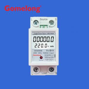 China DDS5558 2P single phase digital volt amp meter rs485 with backlight KWH,V,A,PF on sale
