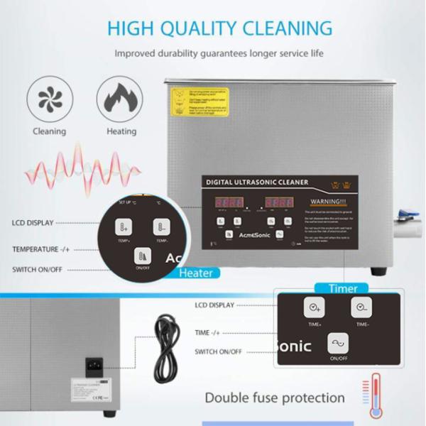 Electric Digital Ultrasonic Machine 6L Ultrasonic Auto Parts Cleaner