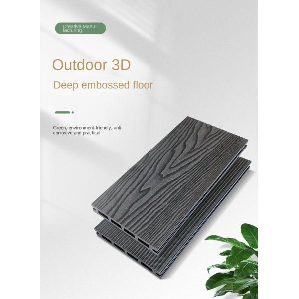 3D Embossed WPC Decking 145x22mm Waterproof Termite-Resistant