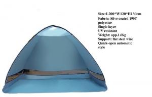 Best Outdoor Camping Automatic Pop Up Tent 200 X 120 X 130CM 190T Polyester Beach Awning wholesale