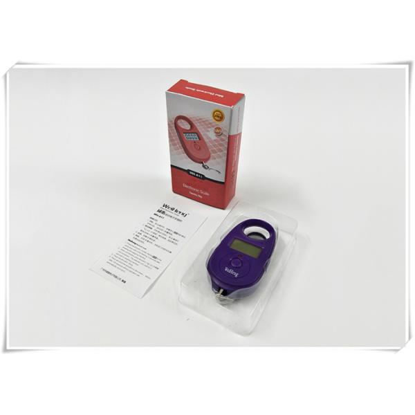 Purple Color Portable Electronic Luggage Scale 5g Accuracy For Family Using