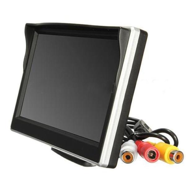 Cheap 5 Inch Car TFT LCD Monitor Car Reversing Parking Monitor With 2 Video Input for sale