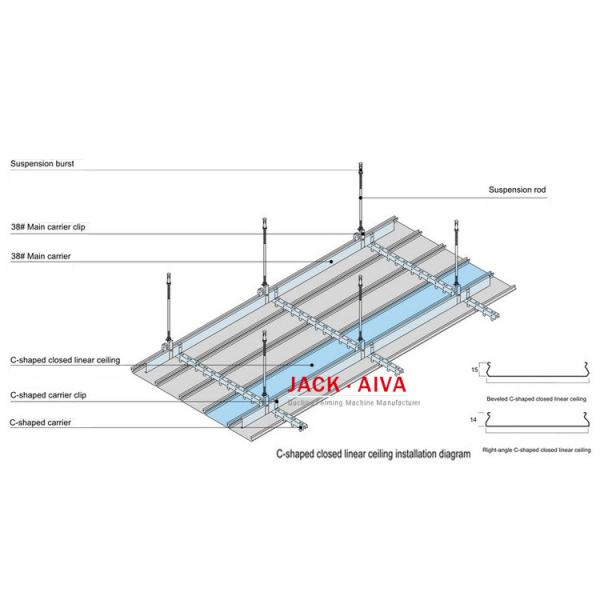 Suspended Aluminum Strip Ceiling Machine, Decorative Sheet Roll Forming Machine