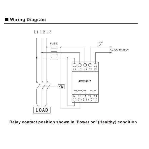 Air - Conditioner 3 Phase Relay With Timer , 460VAC Phase Loss Monitor Relay 60Hz