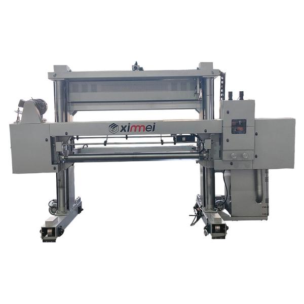 Cheap Long Rigid Rectangle Foam Horizontal Splitting Machine Reciprocate Cutting Motion On Rail With Auto Pressure Roller And Winding for sale