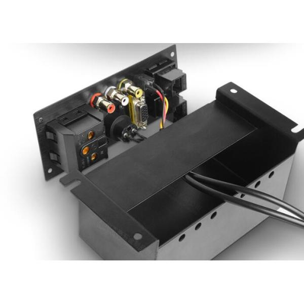 Black Under Table Power Strip Hoisting Multimedia Socket Conference Microphone Socket