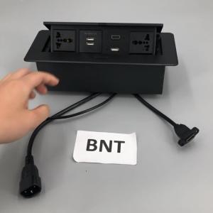 Best gas pop up panel desktop socket with 2 power and two data /desktop popup socket box wholesale