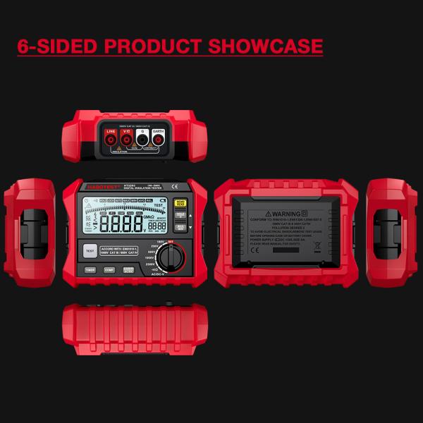 HT5205 Digital Insulation Resistance Tester High-Precision 2500V Voltmeter Resistance Meter 0~200GΩ Megohmeter Ohmmeter