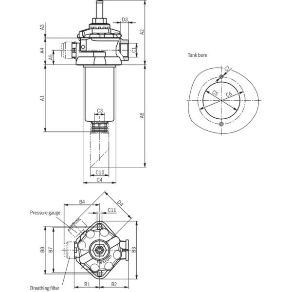 10TEN0040-00000A00-P2,2-M-R3, R928054255, Bosch Rexroth, Tank mounted return line filters, MobileHydraulics