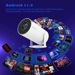 China High Brightness 4K HD Projector 120 ANSI Lumens Vulkan 1.1 GPU AW869A Dual Band WiFi6 on sale
