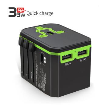 Cheap 2019 Newest design 33W PD fast charger Type C charger USB travel adaptor universal power adapter multi plug socket for sale