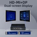 Industrial Fanless Mini Computer Linux Intel N100 DDR4 16G RAM 4LAN Dual COM