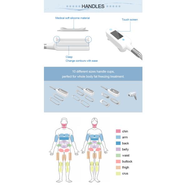 Semiconductor Cooling Vacuum Slimming Machine , Cryo Weight Loss Machine With 4 Handles