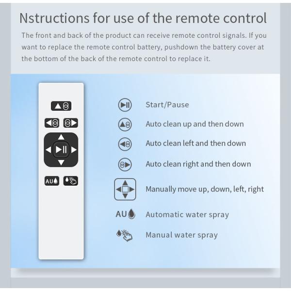 ABS Household WiFi Remote Control Smart Glass Wall Cleaner Robot Vacuum for Windows