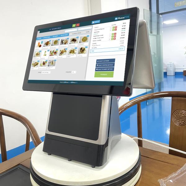 15.6 Inch Touch Screen All in One POS System Smart Windows Cash Register Terminal for Restaurants and Retail