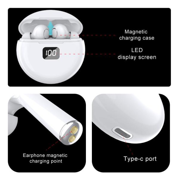 400mah BT5.0 TWS Wireless Earbuds TW13 GPS Positioning ROHS