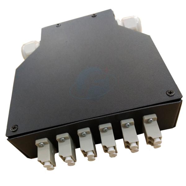 Black 12 Port SC/APC DIN Rail FTTH Terminal Box Patch Panel