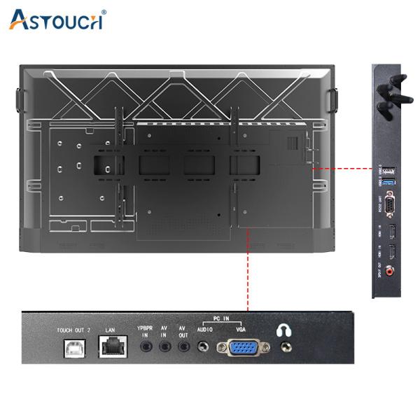 75 Inch 4K Split Screens Interactive Smart Board Panels With HDMI Out DP