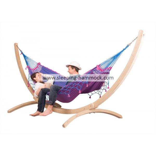 Large Hammock Hanging Accessories ,15 Foot Double Wooden Arc Hammock Stand Solid Russian Pine