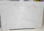 QS107 Polished White Slab Artificial Calacatta Quartz Stone for Vanity