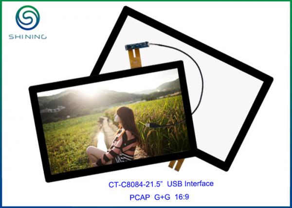 Cheap ITO Glass + Cover Lens Industrial Monitor Touch Screen , Surface Hardness Above 6H for sale