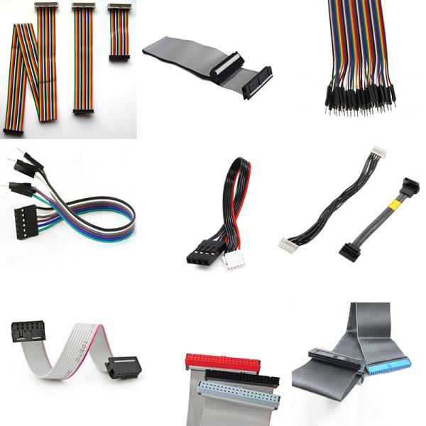 1m 3.3ft 40 Way Rainbow IDC Wire , Flat Ribbon Cable Customized Length
