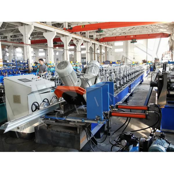 High Speed Galvanized Steel Metal Door And Window Roll Forming Machine With Flying Saw Cut