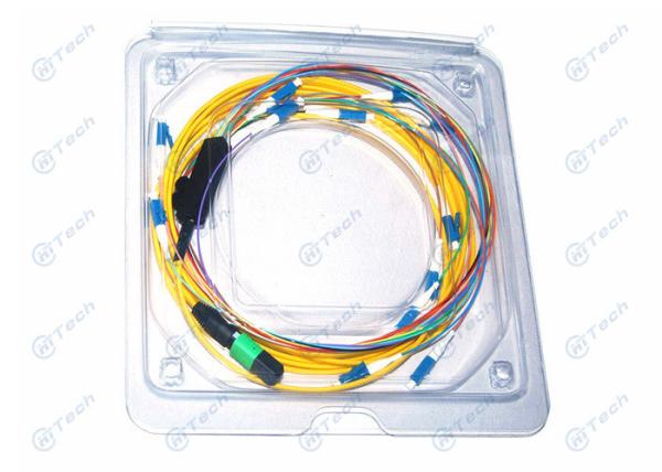 Cheap LC To MPO MTP Patch Cord 9/125um Singlemode Ribbon Type Precise Connecting for sale