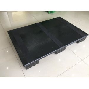 Light - Weight 3 Runners EPS + PET Black Plastic Pallets Customized Foam Airport