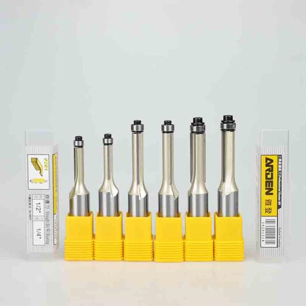 Customized High Quality 6mm 8mm 12mm Shank 2/3/4 Flute CNC Flush Trim Router Bit With Bearing for Woodworking Tools