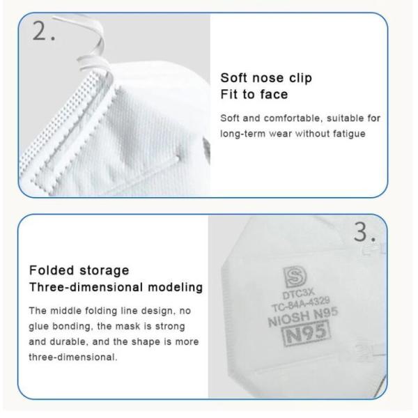 Medical Protective 3 Layer Face Mask Excellent Bacterial Filtration Properties