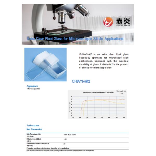 Chemical Resistant Raw Glass Panel for Histology/Cytology Slides 1300*1100mm Regular Size 4PB 9-12um