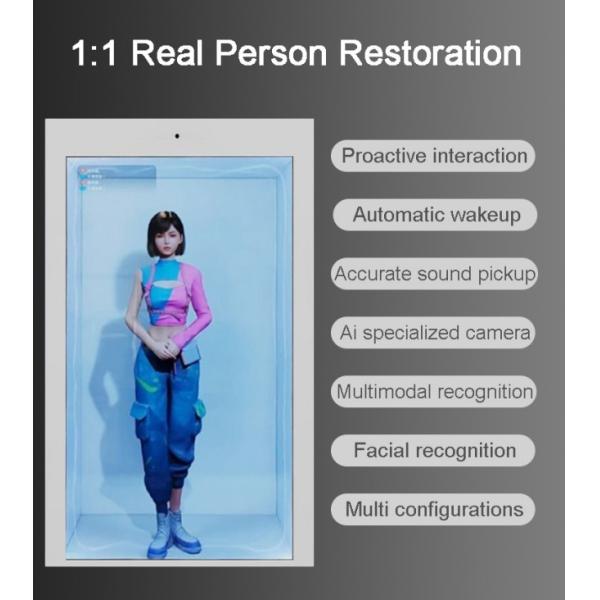 86 inch 3D Holographic display box LCD Transparent Cabinet AI Digital Human all-in-one machine