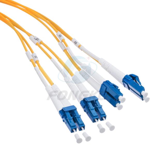 Singlemode 8 Core MPO APC (Female) to LC UPC Duplex Harness Fiber Optic Patch Cord