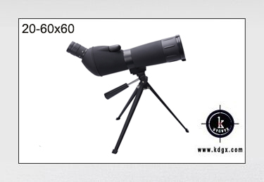 20-60X Magnification High Definition Zoom Spotting Scope with 45 Degree Angled Design