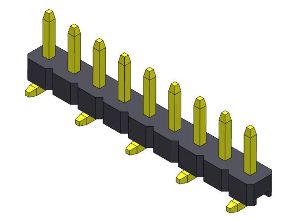 Cheap 2.00mm Single Row PCB Header Connector SMT TYPE 1*2PIN To 1*40PIN H=2.00MM for sale