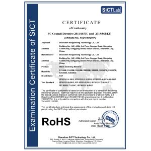 Shenzhen Hongxinteng Technology Co., Ltd. Certifications