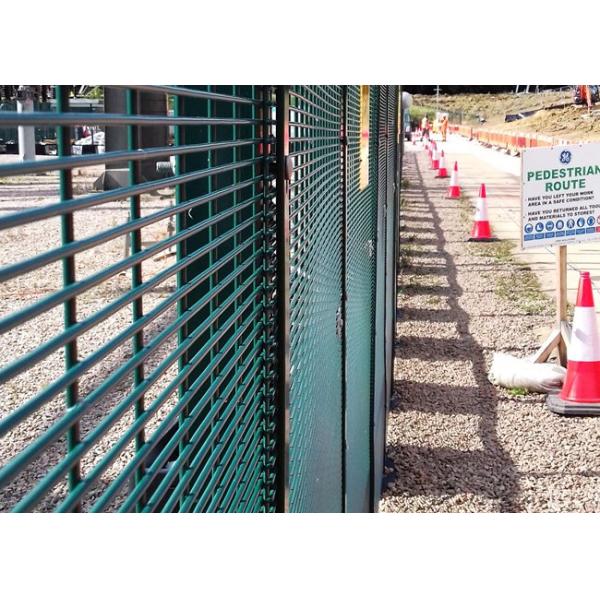 PVC Powder Coated Wire Mesh Fence 3" X 0.5" X 8 Gauge 358 Anti Climb Wire Mesh Fencing