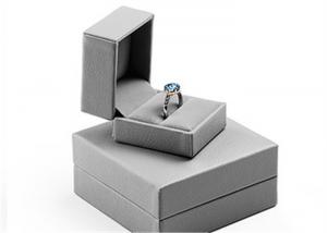 Best Hinge Wood Ring Jewelry Box Case Grey Gift Packaging Custom Luxury Handmade wholesale