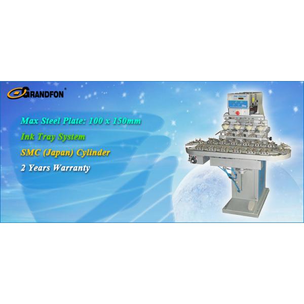 automatic pneumatic four color pens pad printer with conveyor
