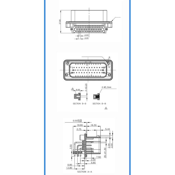 ACN New Energy Vehicle Connectors PTFE ABS Plastic Enclosure Injection Mold