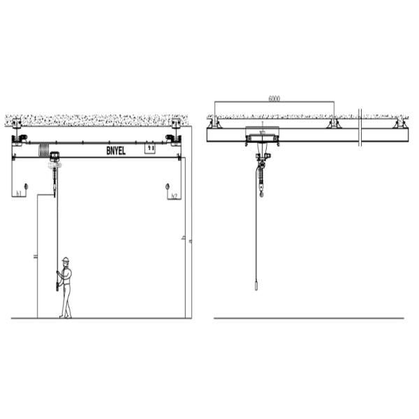 China's high-quality and low-cost explosion-proof hanging electric single beam crane, hanging crane supplier, 3T single
