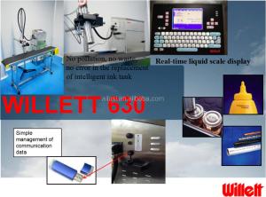 Best Willett 630 Continuous Inkjet Printer Industrial Batch Coding Machine Expire Date Printing Machine for Bottle wholesale