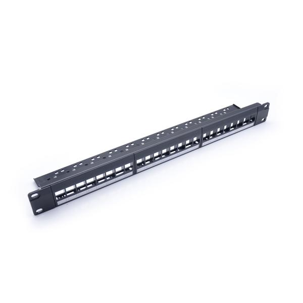 Blank Unloaed Data Patch Panel 1U 19 Inch 24 Port With Plastic Plated MT 4203