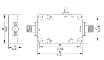 0.01 To 1 GHz 20dBm Power Amplifier with 34dB Small Signal Gain