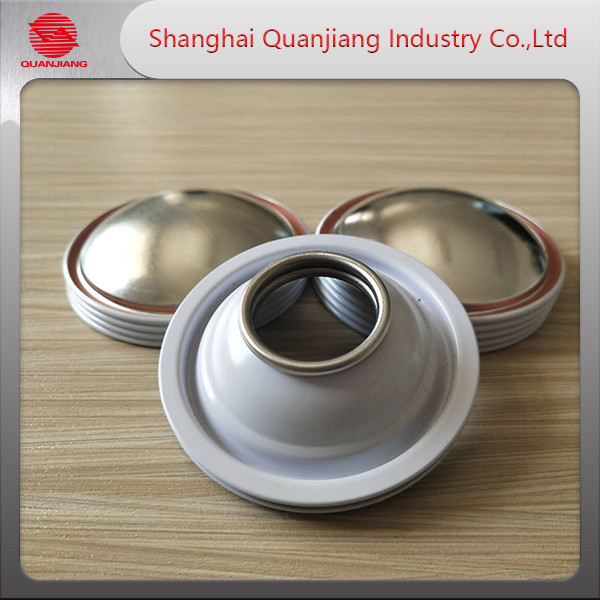 SPTE Aerosol Cone Tinplate Lid Dome Bottoms For Aerosol Tin Can Non Spill Cover