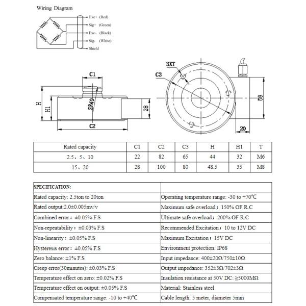 Static Hopper Scale Industrial Force Load Cell