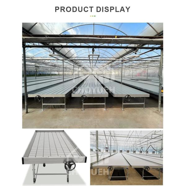 Hydroponic EBB And Flow Tray Grow Table System Agriculture Nursery Planting Flood Table ABSTray Rolling Bench Tray
