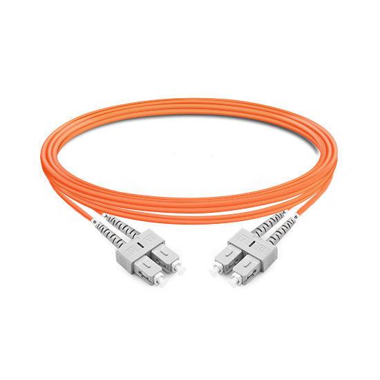 Cheap 5m (16ft) Duplex OM2 Multimode SC UPC To SC UPC PVC (OFNR) Fiber Patch Cables for sale